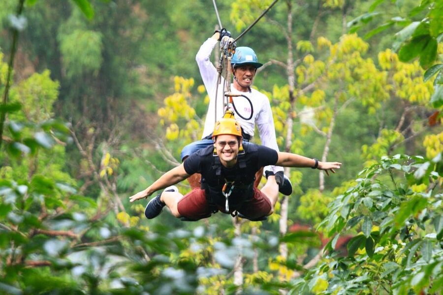 Phuket Paradise Adventure: Zipline, ATV Adventure - The zipline viewpoint above Phuket