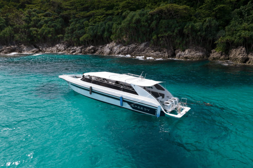Phuket: Racha and Coral Islands Speedboat Trip with Lunch - Racha Island, clear water and a short beach stop