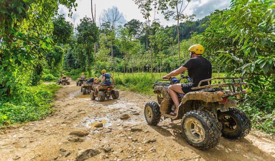 Phuket: White Water Rafting and Jungle Adventure with Lunch - ATV riding through the trees