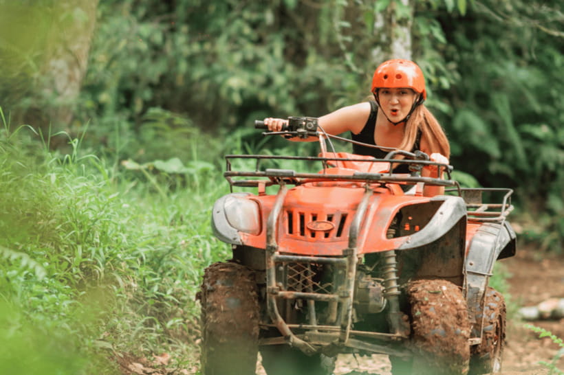 Phuket: White Water Rafting, ATV, and Zipline Adventure - The waterfall stop and getting wet