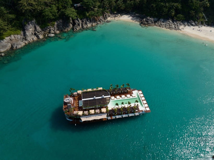 Phuket: YONA Floating Beach Club Day Experience - Check-in at the pier and the 10-minute boat ride