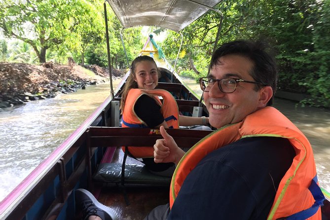 Private Excursion to Maeklong Railway and Floating Markets - The long-tail boat through the canals