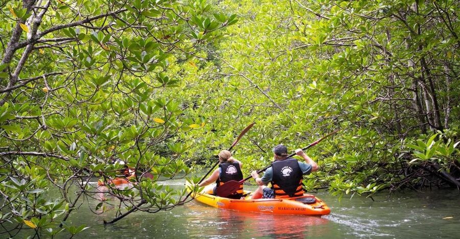 Sea Kayaking in Ao Thalane & Optional Full-Day Hong Island - The sunset, spring water, and BBQ option