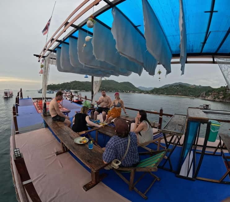 Snorkeling Tour with meals and BBQs - Cocktail - Sunset⭐⭐⭐⭐⭐ - The Koh Tao boat day at a glance